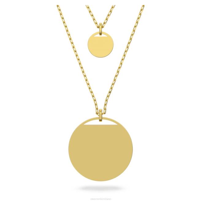 Swarovski DV4B307 gioielleria verde, placcato color oro pendente a strati di zenzero