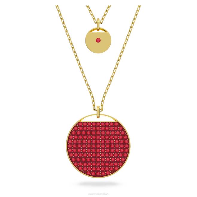 Swarovski DV4B308 gioielleria rosso, placcato color oro pendente a strati di zenzero