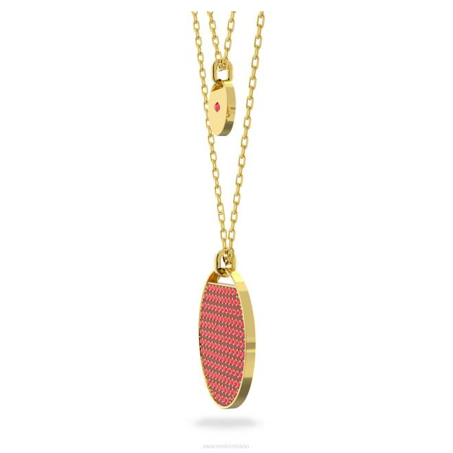 Swarovski DV4B308 gioielleria rosso, placcato color oro pendente a strati di zenzero