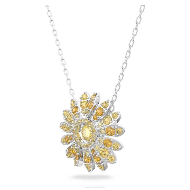 Swarovski DV4B310 gioielleria fiore, giallo, placcato rodio ciondolo fiore eterno