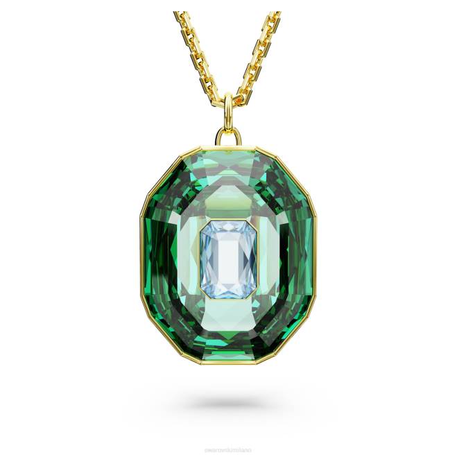 Swarovski DV4B324 gioielleria tagli misti, multicolori, placcati oro ciondolo cromato