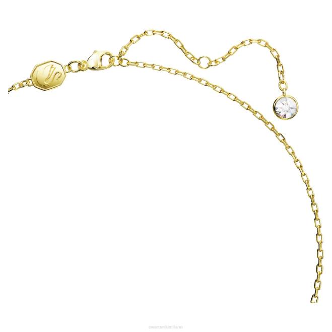 Swarovski DV4B326 gioielleria tagli misti, multicolori, placcati oro ciondolo cromato