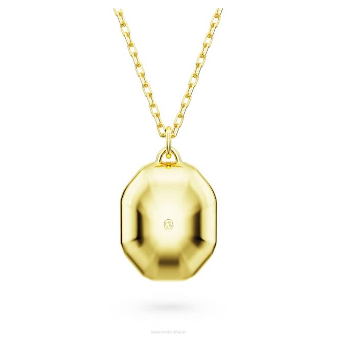 Swarovski DV4B326 gioielleria tagli misti, multicolori, placcati oro ciondolo cromato