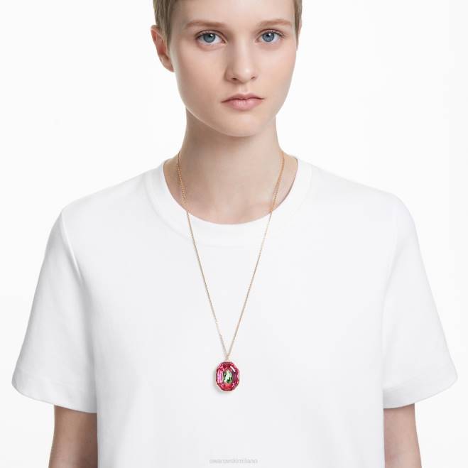 Swarovski DV4B327 gioielleria tagli misti, multicolori, placcati oro ciondolo cromato