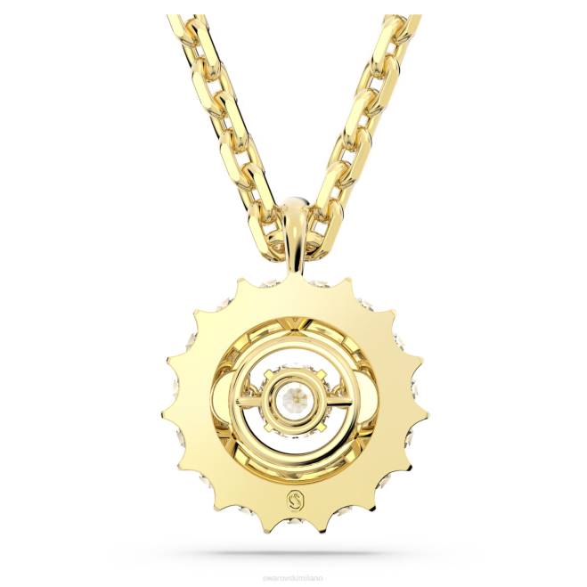 Swarovski DV4B330 gioielleria tagli rotondi misti, bianco, placcato oro pendente rota