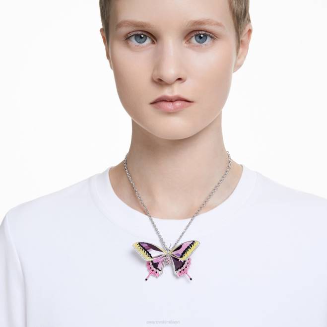 Swarovski DV4B332 gioielleria farfalla, multicolore, rodiato ciondolo e spilla idyllia