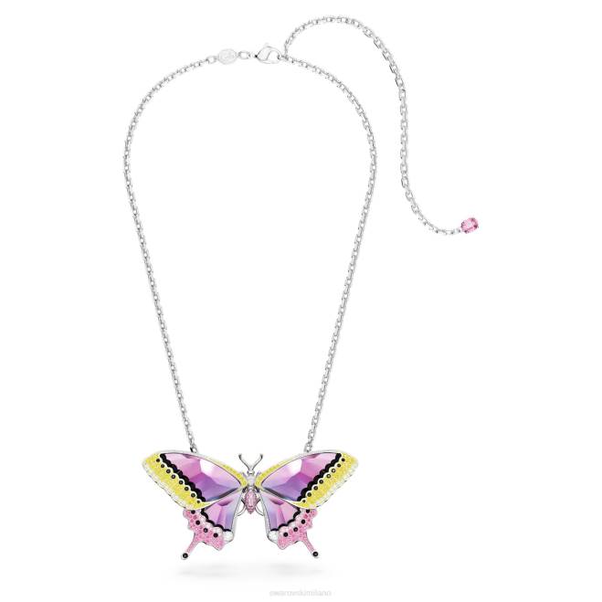 Swarovski DV4B332 gioielleria farfalla, multicolore, rodiato ciondolo e spilla idyllia