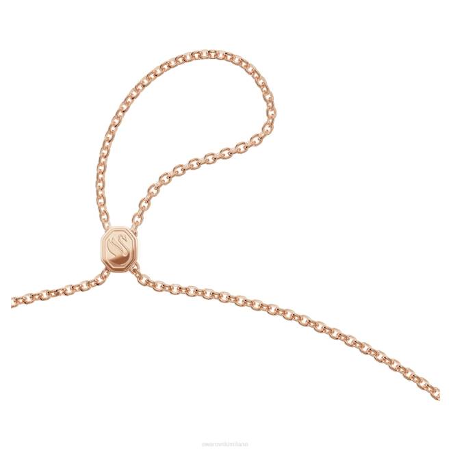 Swarovski DV4B333 gioielleria taglio a triangolo, rosa, finitura tonalità oro rosa orologio pendente