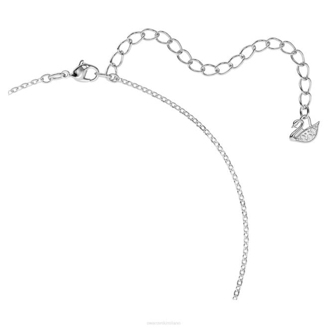 Swarovski DV4B334 gioielleria cigno, beige, placcato rodio pendente iconico del cigno
