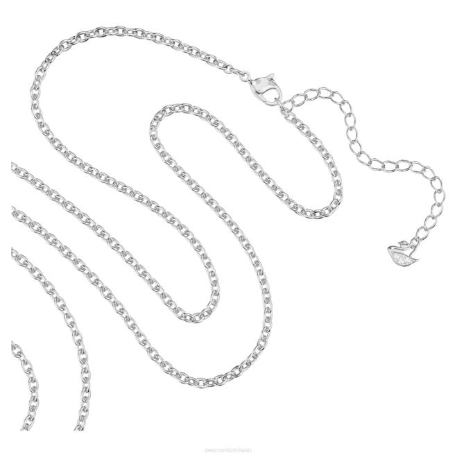 Swarovski DV4B342 gioielleria taglio rotondo, blu, placcato rodio pendente exalta