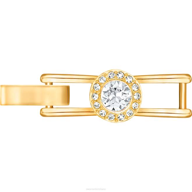 Swarovski DV4B1104 gioielleria taglio rotondo, bianco, placcato oro estensore angelico