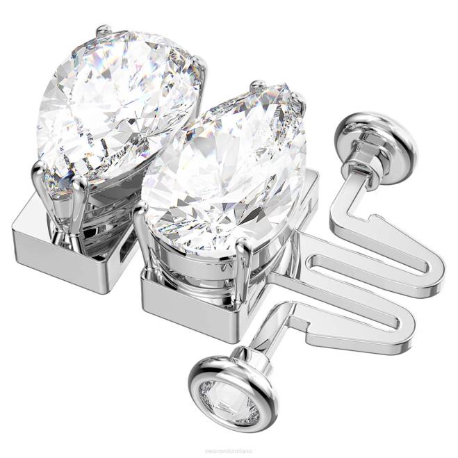Swarovski DV4B1107 gioielleria taglio a pera, bianco, placcato rodio estensore millenario