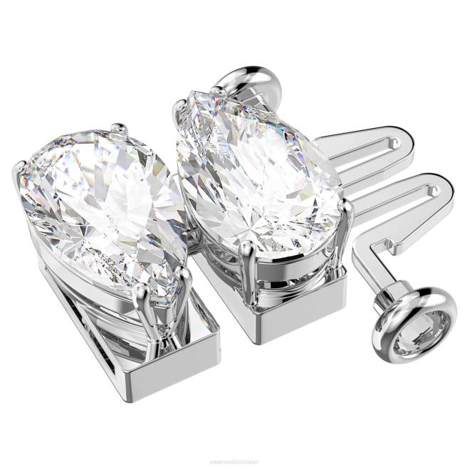 Swarovski DV4B1107 gioielleria taglio a pera, bianco, placcato rodio estensore millenario