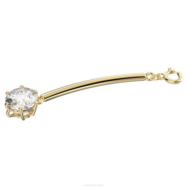 Swarovski DV4B1108 gioielleria taglio rotondo, bianco, placcato oro estensore della costellazione