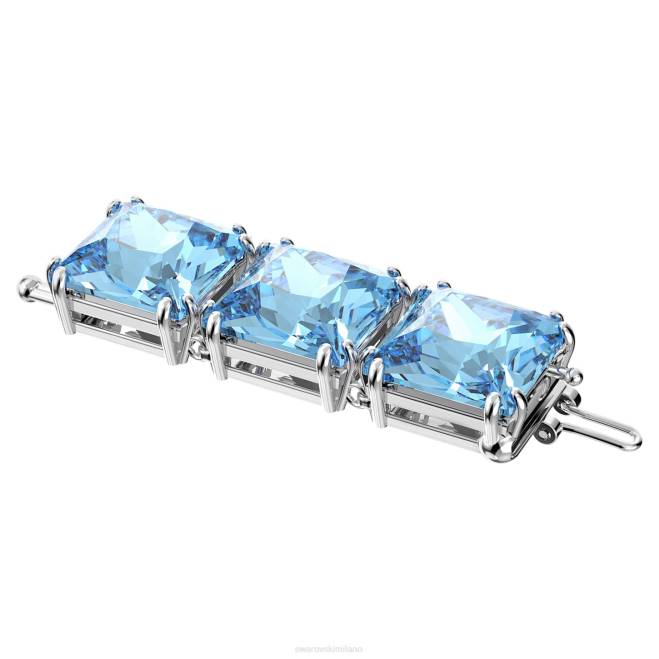 Swarovski DV4B1112 gioielleria taglio quadrato, blu, placcato rodio estensore millenario