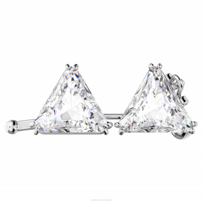 Swarovski DV4B1116 gioielleria taglio a triangolo, bianco, placcato rodio estensore Ortyx