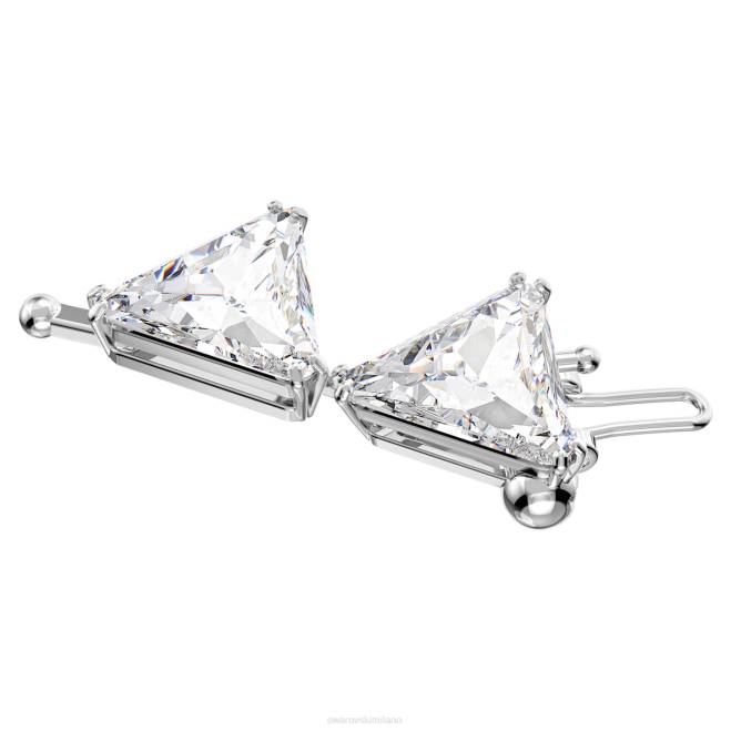 Swarovski DV4B1116 gioielleria taglio a triangolo, bianco, placcato rodio estensore Ortyx