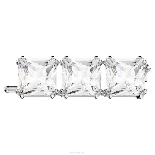 Swarovski DV4B1117 gioielleria taglio quadrato, bianco, placcato rodio estensore millenario