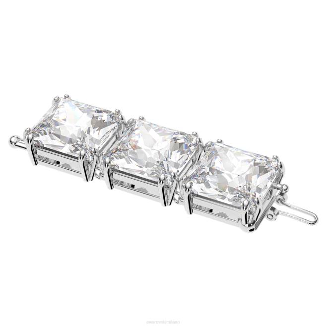 Swarovski DV4B1117 gioielleria taglio quadrato, bianco, placcato rodio estensore millenario