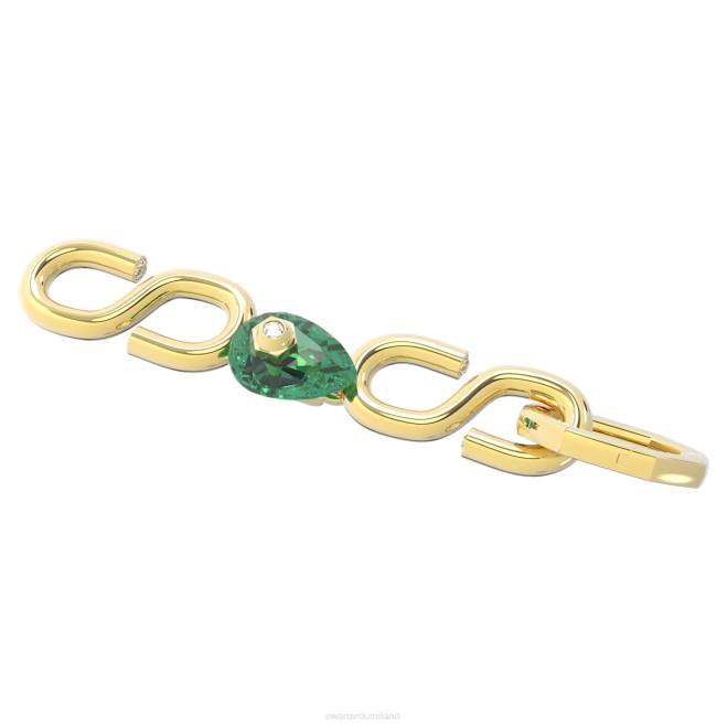 Swarovski DV4B1120 gioielleria verde, placcato color oro estensore numina