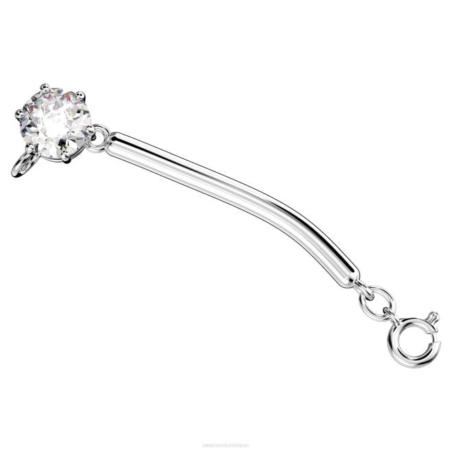 Swarovski DV4B1122 gioielleria taglio rotondo, bianco, placcato rodio estensore della costellazione