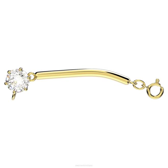 Swarovski DV4B1127 gioielleria taglio rotondo, bianco, placcato oro estensore della costellazione