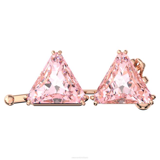 Swarovski DV4B1128 gioielleria taglio a triangolo, rosa, placcato tonalità oro rosa estensore Ortyx