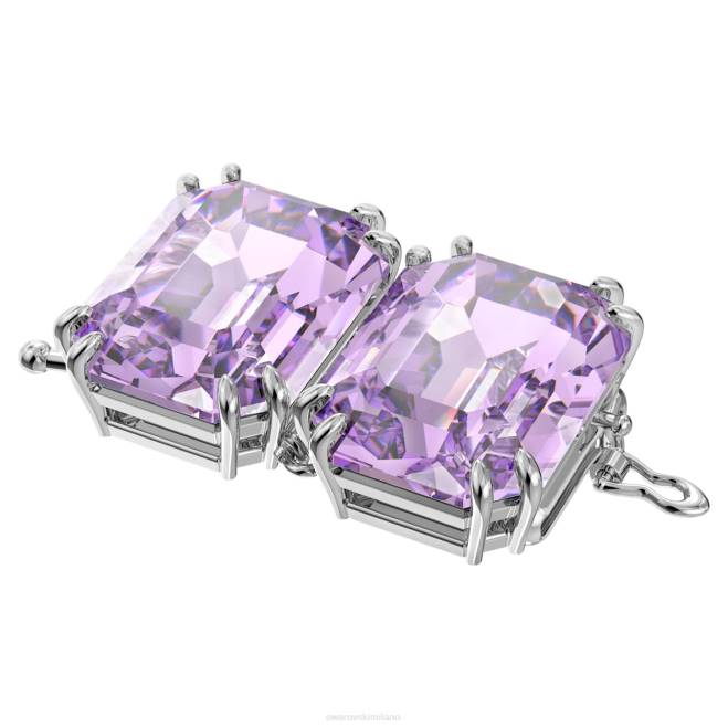 Swarovski DV4B1133 gioielleria taglio ottagonale, viola, placcato rodio estensore millenario
