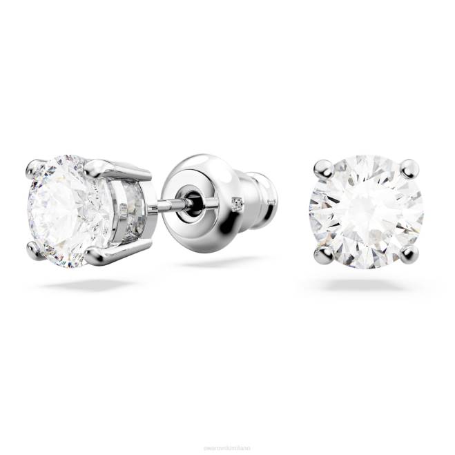 Swarovski DV4B388 gioielleria taglio rotondo, bianco, placcato rodio set da tennis a matrice