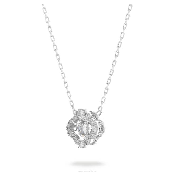 Swarovski DV4B389 gioielleria tagli misti, trifoglio, bianco, rodiato set da ballo scintillante