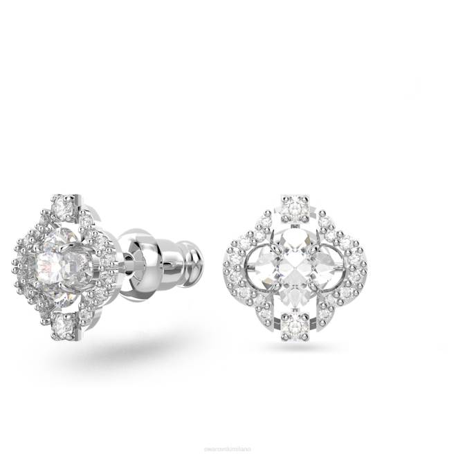 Swarovski DV4B389 gioielleria tagli misti, trifoglio, bianco, rodiato set da ballo scintillante
