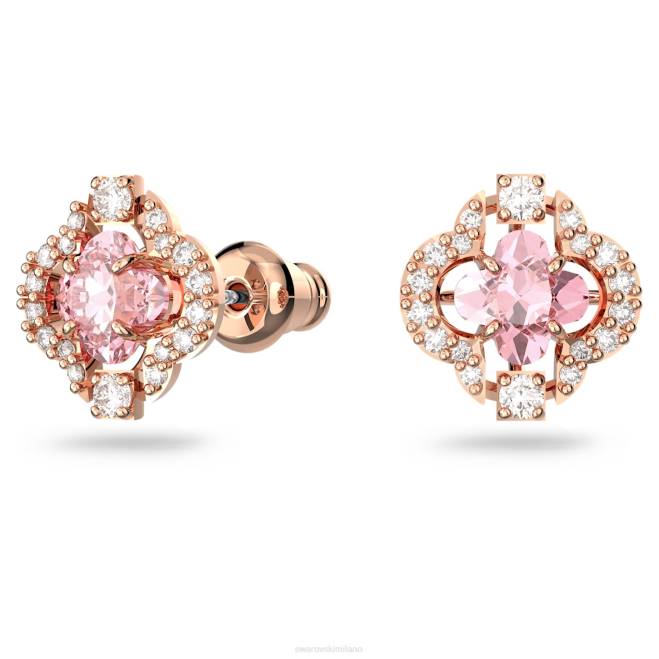Swarovski DV4B390 gioielleria tagli misti, trifoglio, rosa, placcato oro rosa set da ballo scintillante