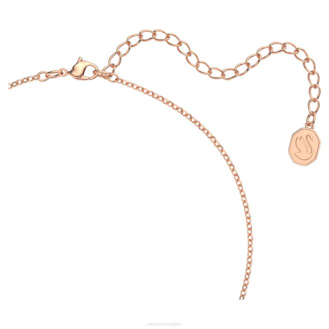 Swarovski DV4B393 gioielleria taglio ottagonale, rosa, placcato tonalità oro rosa insieme di millenni