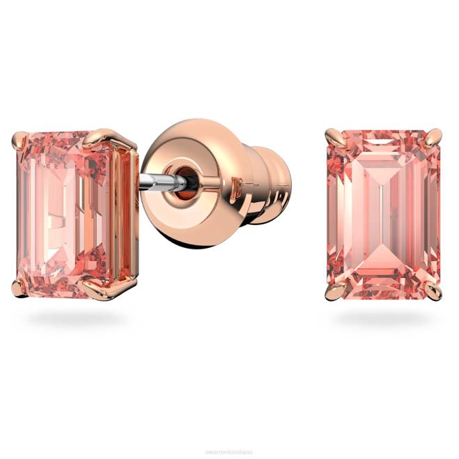 Swarovski DV4B393 gioielleria taglio ottagonale, rosa, placcato tonalità oro rosa insieme di millenni