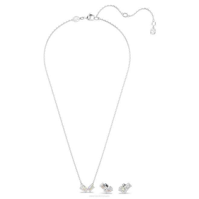 Swarovski DV4B400 gioielleria tagli misti, bianchi, rodiati set di mesmera