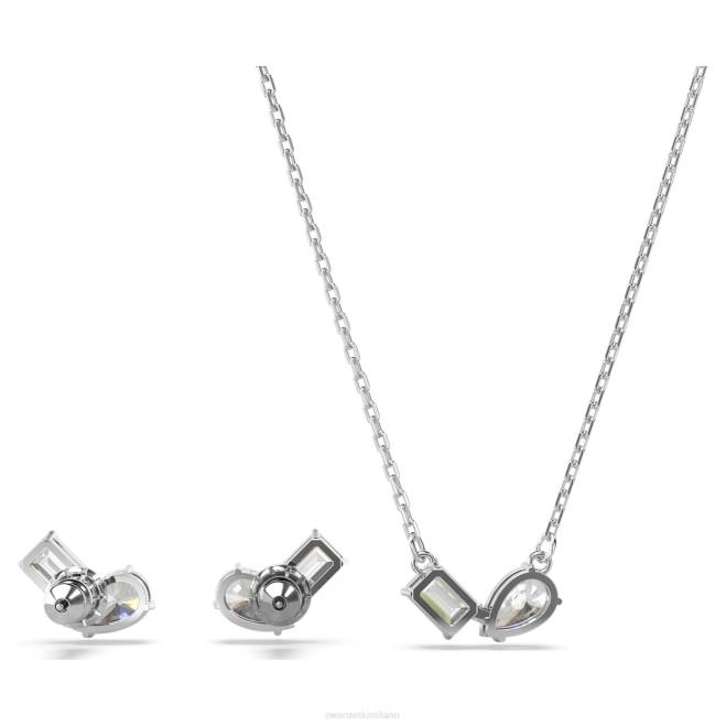 Swarovski DV4B400 gioielleria tagli misti, bianchi, rodiati set di mesmera