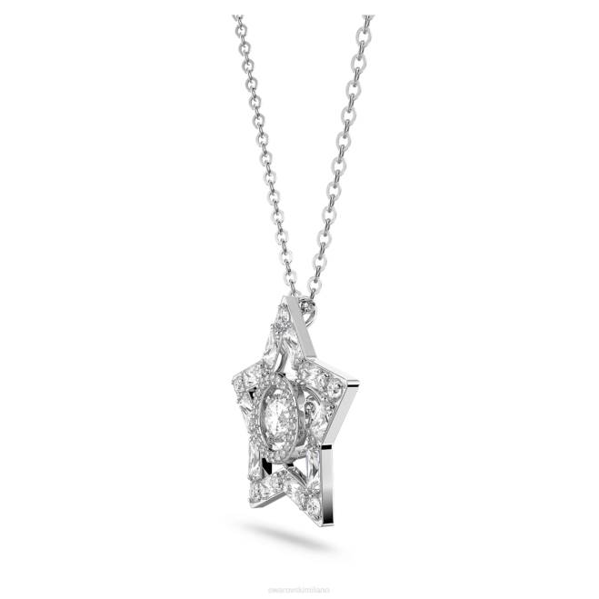 Swarovski DV4B405 gioielleria tagli misti, stella, bianco, rodiato insieme stellare