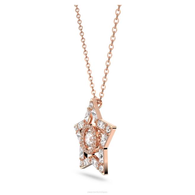 Swarovski DV4B406 gioielleria tagli misti, stella, bianco, placcato tonalità oro rosa insieme stellare