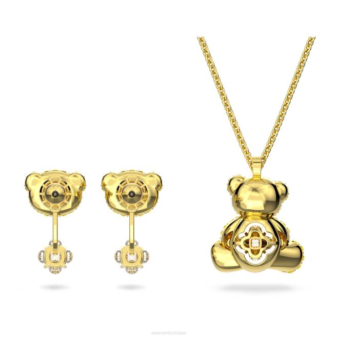 Swarovski DV4B410 gioielleria orso, giallo, placcato color oro set di orsacchiotti