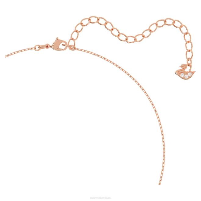 Swarovski DV4B411 gioielleria tagli misti, trifoglio, bianco, placcato tonalità oro rosa set da ballo scintillante