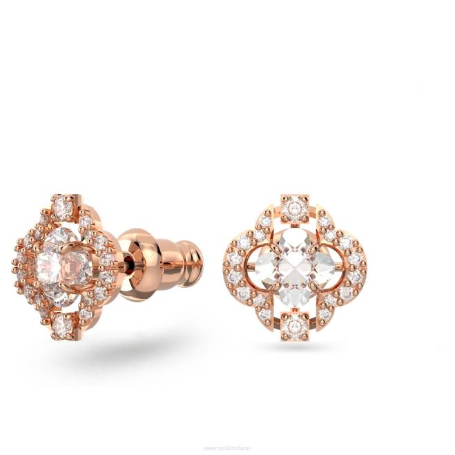 Swarovski DV4B411 gioielleria tagli misti, trifoglio, bianco, placcato tonalità oro rosa set da ballo scintillante
