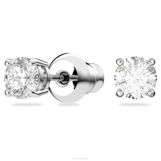 Swarovski DV4B412 gioielleria taglio rotondo, bianco, placcato rodio set da tennis deluxe