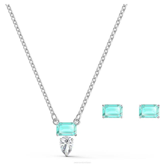 Swarovski DV4B414 gioielleria tagli misti, blu, rodiati attrarre insieme