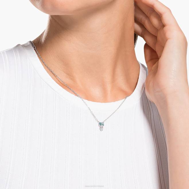 Swarovski DV4B414 gioielleria tagli misti, blu, rodiati attrarre insieme