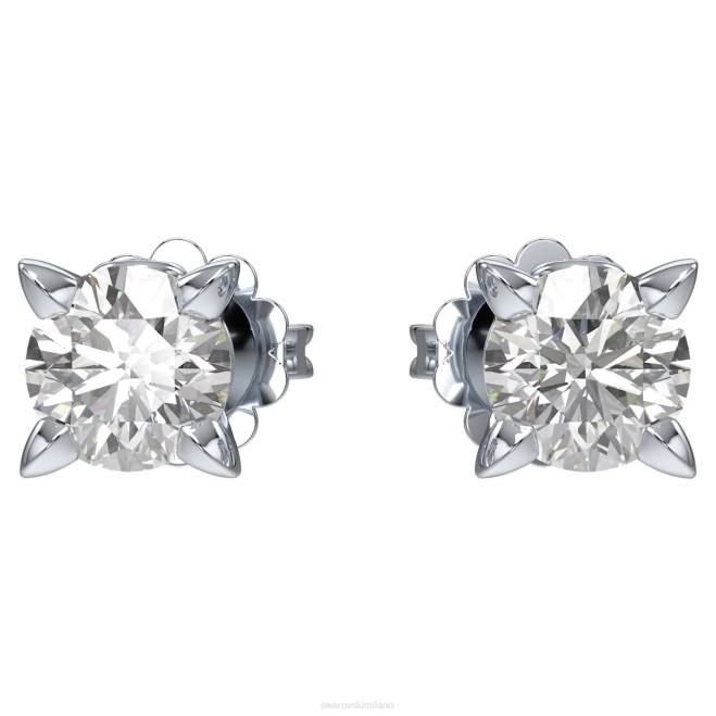 Swarovski DV4B648 gioielleria Oro bianco 14k orecchini a bottone dell'eternità
