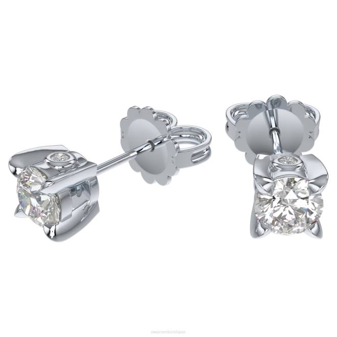 Swarovski DV4B648 gioielleria Oro bianco 14k orecchini a bottone dell'eternità
