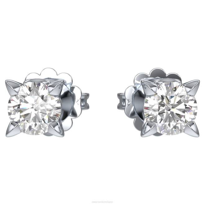 Swarovski DV4B650 gioielleria Oro bianco 14k orecchini a bottone dell'eternità