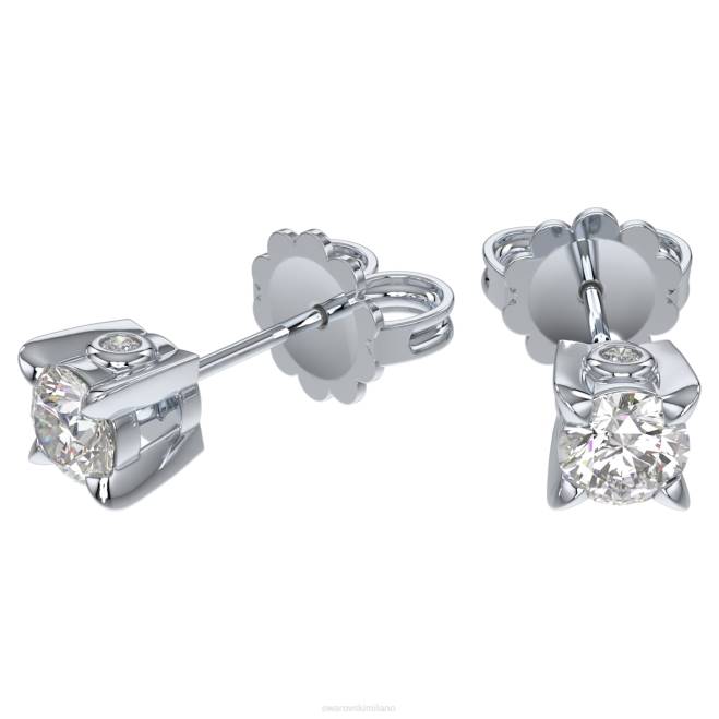 Swarovski DV4B650 gioielleria Oro bianco 14k orecchini a bottone dell'eternità