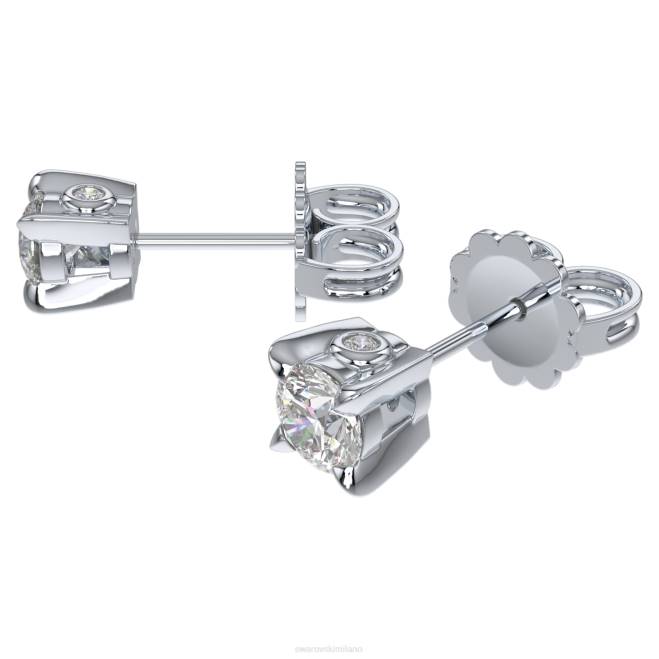 Swarovski DV4B650 gioielleria Oro bianco 14k orecchini a bottone dell'eternità