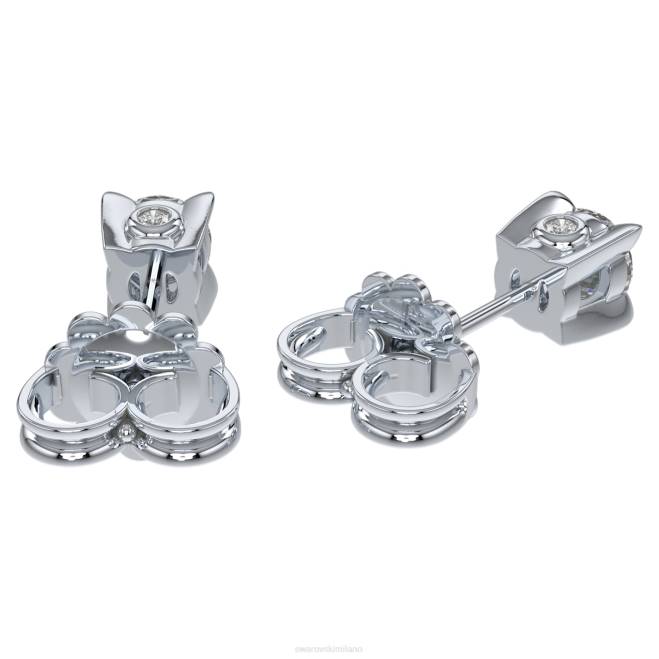 Swarovski DV4B650 gioielleria Oro bianco 14k orecchini a bottone dell'eternità